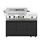 49 Inch Four Burner Freestanding Barbecue Grill Gas Grill Cart